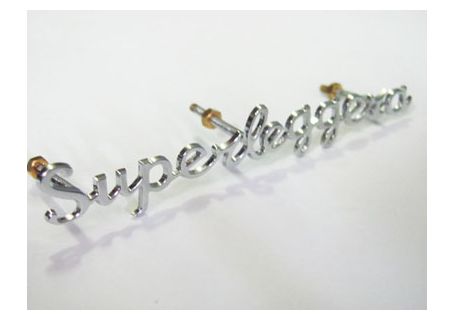 Scritta cromata Superleggera mm.90 per Alfa Romeo Touring