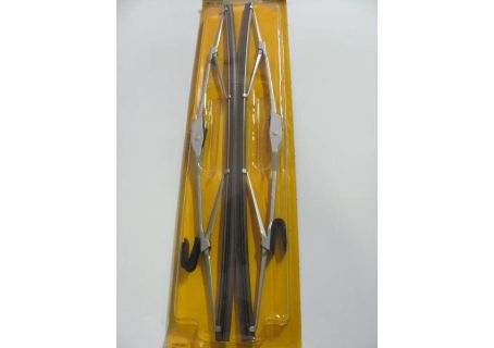 Coppia spazzole tergicristallo satinate mm. 380 (per braccetto ad U) Porsche 911, 912 Heckwischer (→'67); Volkswagen 1600, Variant ('70-'72); Renault R10, R12 ('69→); Opel Rekord, Commodore ('63-'72), Blitz ('63-), Kapitan, Admiral, Diplomat ('64-'69) ecc
