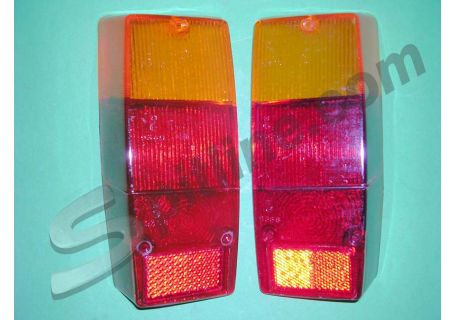 Coppia plastiche fanali posteriori Innocenti Mini Minor (adattabili Carello)