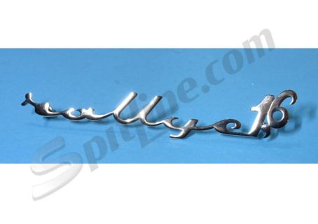 Scritta cromata posteriore "rallye 1,6" mm.170 per Lancia Fulvia Coupè Rallye HF 1600