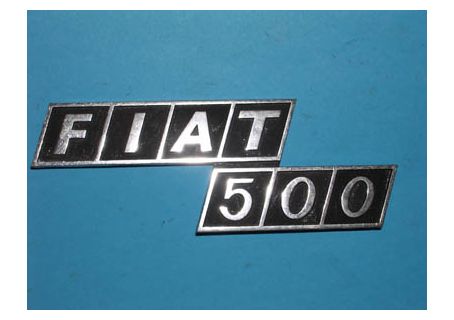 Scritta posteriore in metallo FIAT 500 per Fiat 500F 2^ serie (8/68-72), 500R 