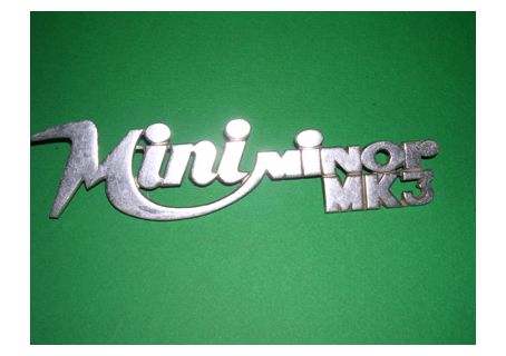 Scritta posteriore Mini Minor MK3 per Innocenti