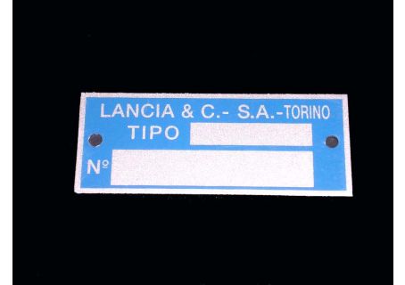 Targhetta identificativa cambio - telaio Lancia Fulvia, Appia, etc.