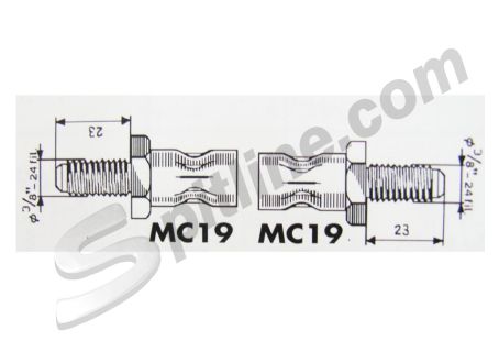 Tubo freno posteriore Innocenti Mini Minor 850, 1,0-MK2, MK3, Cooper, Clubman, 90, 120, L, Mini 1,3 De Tomaso BLM C 12 HH (74-)