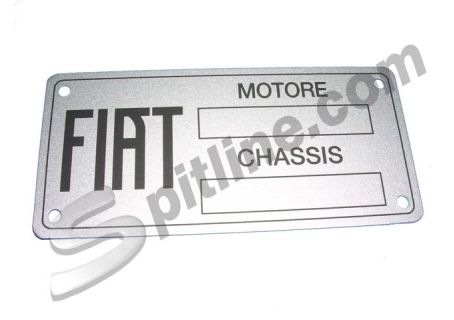 Targhetta identificativa dati Fiat vecchi modelli (Balilla - Topolino 500A etc,)