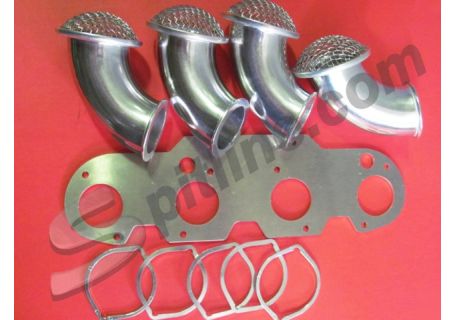 Kit tromboncini curvi diam. 40 per carburatori Alfa Romeo Giulia Berlina, GT Bertone, 1750/2000 Berlina