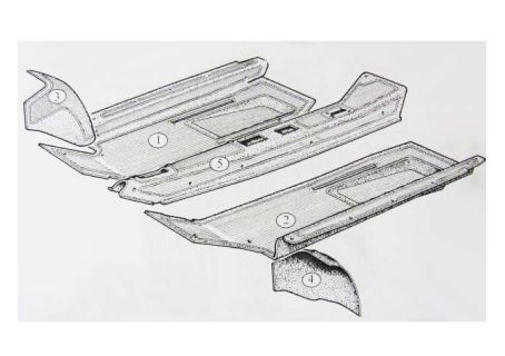 Serie tappeti in gomma Fiat Nuova 500-500D ('57-'65)