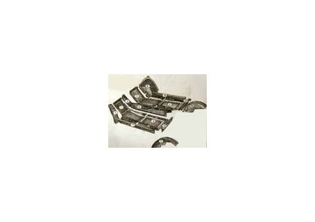 Serie tappeti in gomma con passaruota (sulla lamiera) Fiat 600-600D-600E 