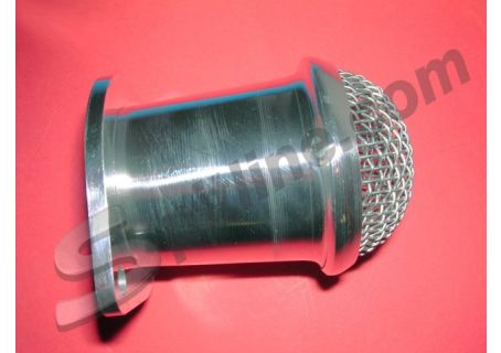 Trombetta in alluminio lucido per carburatori diam. 40 Alfa Romeo Giulia, GT, Spider o modifica Fiat 500 F/L/R