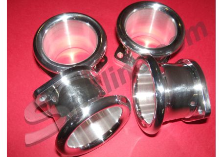 Serie 4 tromboncini in alluminio per carburatore diam.48 lunghezza mm.50 (ricavate dal pieno) Alfa Romeo Giulia, GT, GTA, 1750/2000, etc.