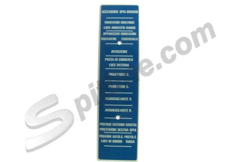Targhetta scatola fusibili Lancia Appia 3^ serie