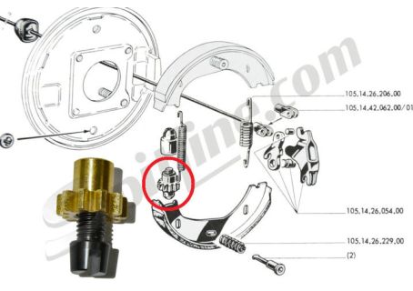 Vite regolazione per ganasce freno a mano Alfa Romeo serie Giulia 105/115