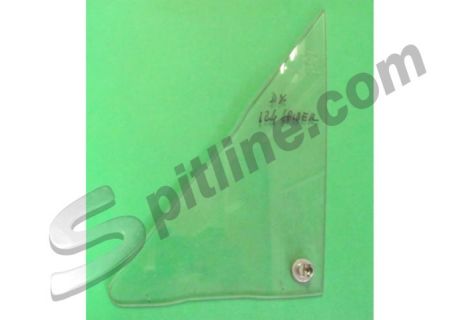 Vetro bianco deflettore girevole destro con perno incollato Fiat 124 Spider