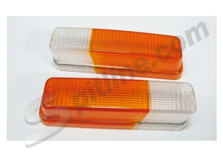 Coppia plastiche Veralux fanali anteriori Alfa Romeo Alfetta 1600/1800, Giulia Nuova Super 1300/1600 ('74-'76)