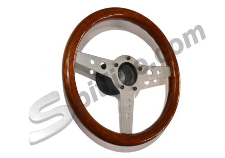 Volante usato Ranieri Nurburgring a 3 razze satinate con corona in legno diam. 320 e mozzo R92