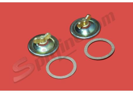 Coppia coperchi ispezione getti carburatori Weber DCOE/DCOM