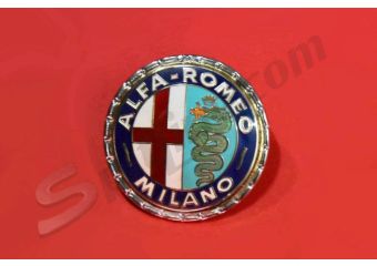 Stemma diam. 55 smaltato Alfa Romeo Milano (perni filettati interasse mm. 27) per 1900, 2000, 2600, Giulietta 