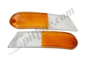 Plastiche bicolore fanali anteriori Fiat 124 Spider