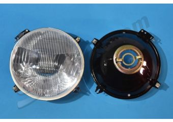 Coppia fari dis. Carello H4 diam. 170 (senza luce di posizione e coprilampada) Fiat 124, 850, 1100R, 600T, 850T - Innocenti Mini Minor/Cooper