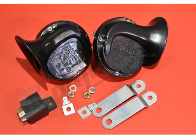 Clacson Elettromagnetico Fisa 12V - Doppio Pezzo Cromato Per Auto - Foto 5