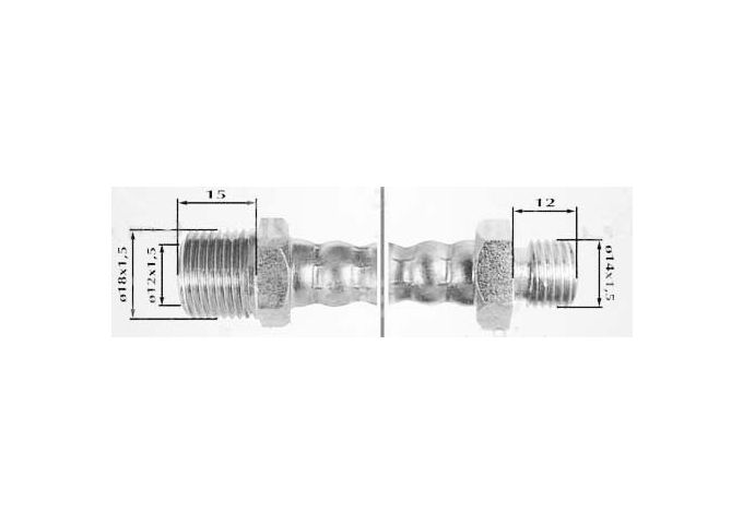 Flessibile del freno Assale posteriore Sx per AUDI SEAT VW 200 80 90