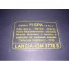 Adesivo FISPA per scatola filtro aria Lancia Fulvia