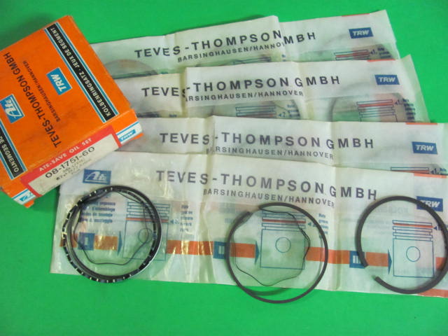 Serie fasce elastiche per pistoni Teves Thompson GMBH ATE-TRW 08-1751-60 per Fiat 4 cilindri diam. 77,6 mm.
