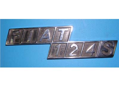Scritta in metallo FIAT 124S