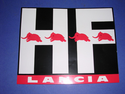 Adesivo per parafanghi cm.11,2x13,8 Lancia Fulvia HF