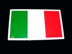 Adesivo in pvc bandiera tricolore cm. 16 x 9,5 per parafanghi Lancia Fulvia HF etc.