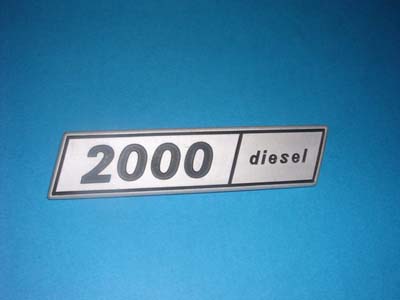 Scritta posteriore 2000 Diesel per Fiat 132