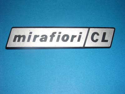Scritta posteriore Mirafiori CL per Fiat 131