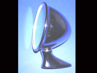 Specchio retrovisore esterno cromato a cupola attacco fisso (ad.le dx o sx)