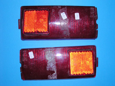 Coppia plastiche rosse inferiori fanale posteriore Autobianchi A111