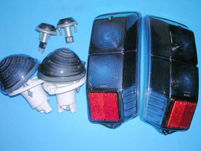 Kit fanali (posteriori + laterali + anteriori) colore fumé Fiat 500F/L/R