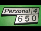 Scritta posteriore in plastica Personal 4/650 per Fiat 126