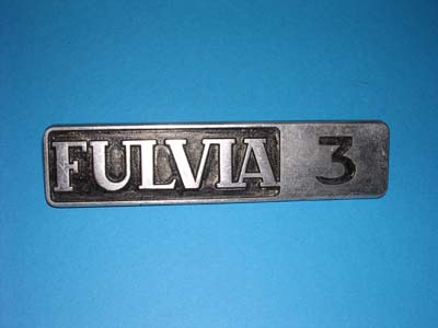 Scritta FULVIA 3 per Lancia Fulvia Coupè 3^s.