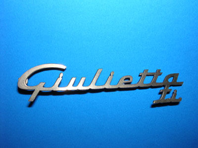 Scritta dorata (cm .11,5 circa) Alfa Romeo Giulietta tI ('59-'61)