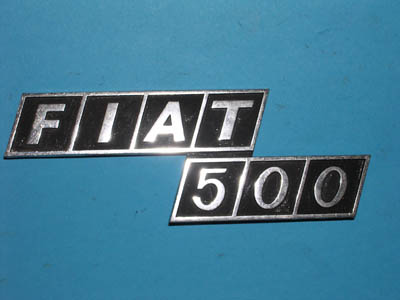 Scritta posteriore in metallo FIAT 500 per Fiat 500F 2^ serie (8/68-72), 500R