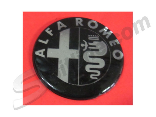 Stemma adesivo con logo Alfa Romeo diam. 50 per borchietta coprimozzo cerchio ruota