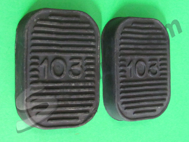 Coppia copripedali freno e frizione con logo 103 Fiat 1100/103 Berlina, Familiare, 1100/103E, TV, Industriale, 1100/103H