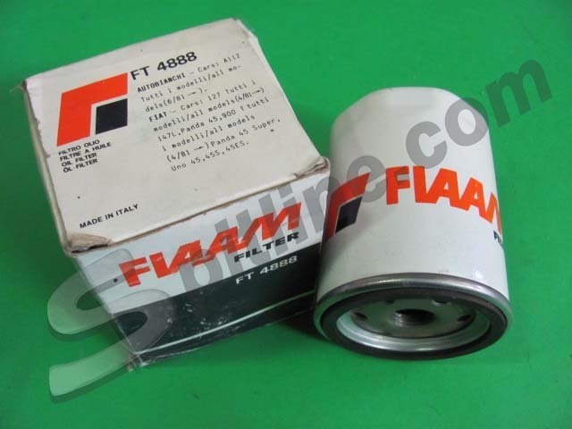 Filtro olio Fiamm FT 4888 Autobianchi A112 (6/'81→) - Fiat 127 (4/'81→), Panda 45, 900 T (4/'81→), Panda 45 Super, Uno 45, 45S, 45ES