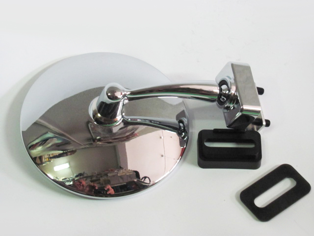 Specchio retrovisore esterno cromato (diametro: mm 125 circa) attacco a morsetto