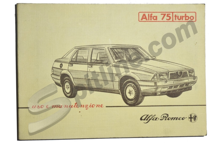 Libretto uso e manutenzione usato Alfa Romeo Alfa 75 1.8 Turbo (Pubbl. 7/'86)