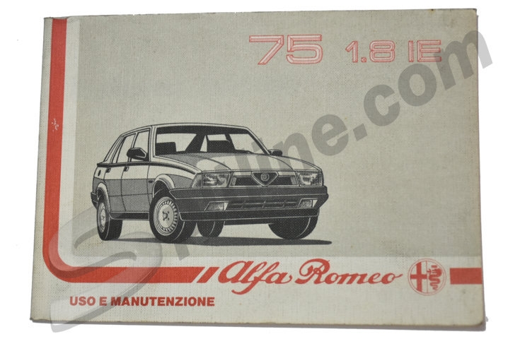 Libretto uso e manutenzione usato Alfa Romeo Alfa 75 1.8 IE (Pubbl. 9/'88)