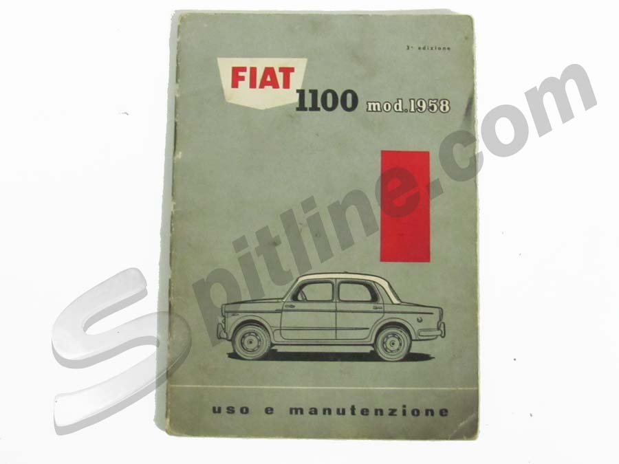 Libretto uso e manutenzione usato Fiat 1100 mod.1958