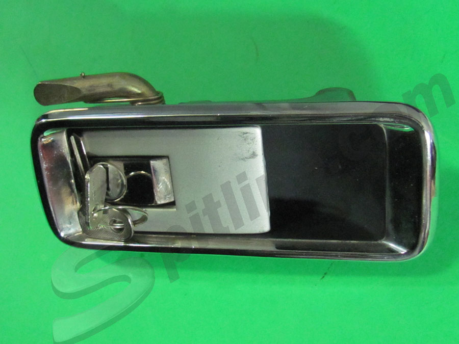 Maniglia porta anteriore destra con leva grigia e fondo nero Fiat 132