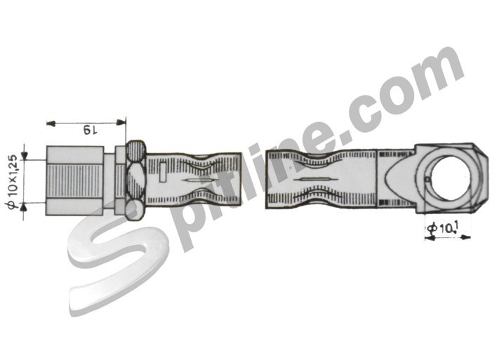 Tubo freno anteriore mm 325 Fiat 1100R, Fiat 238 (→ 02/1980 circuito semplice), Fiat 850