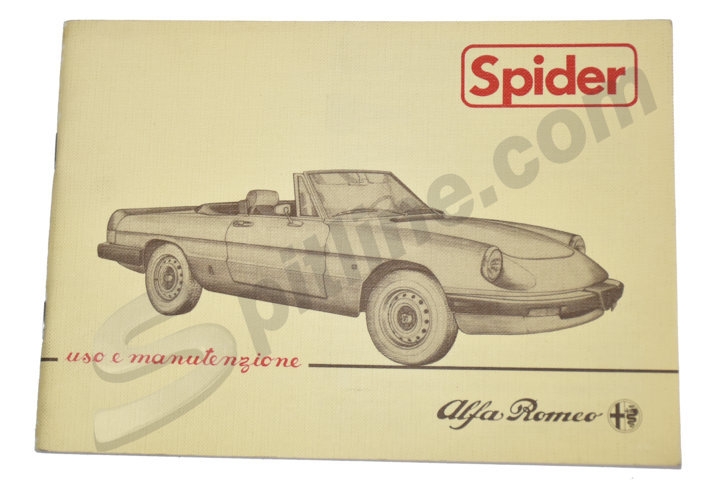 Libretto uso e manutenzione usato Alfa Romeo Duetto Spider  3^ serie 1.6, 2.0 - Pubblicazione 10/'83