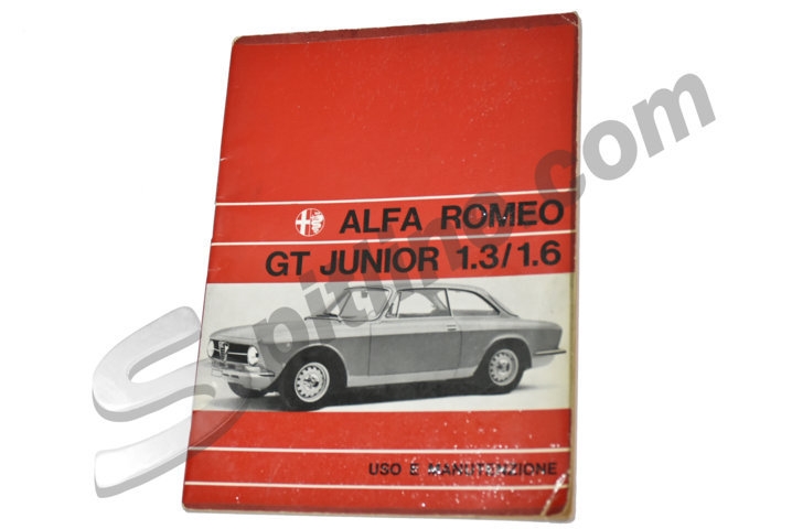 Libretto uso e manutenzione usato Alfa Romeo GT Junior 1.3/1.6 - Pubblicazione 4/'72